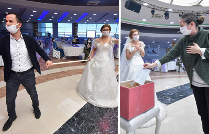 Düğün Yasakları Ne Zaman Kalkacak? Düğünlerde Sosyal Mesafe Çubuğuyla Halay Önerisi