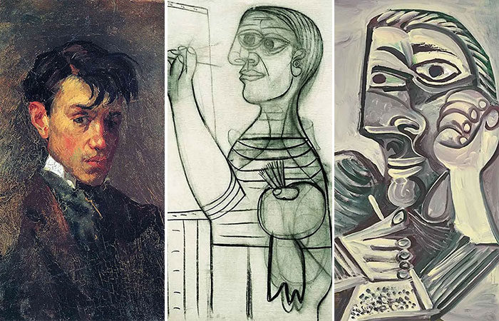 Picasso’nun 15 Yaşından 90 Yaşına Kadar Çizdiği Otoportrelerinin Evrimi